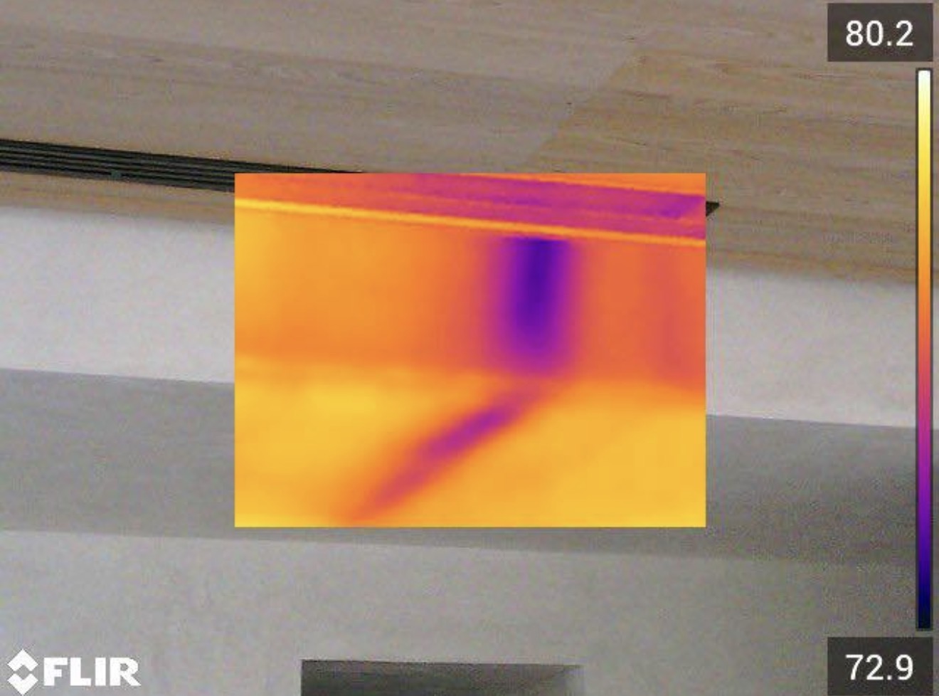 Thermal imaging wall inspection